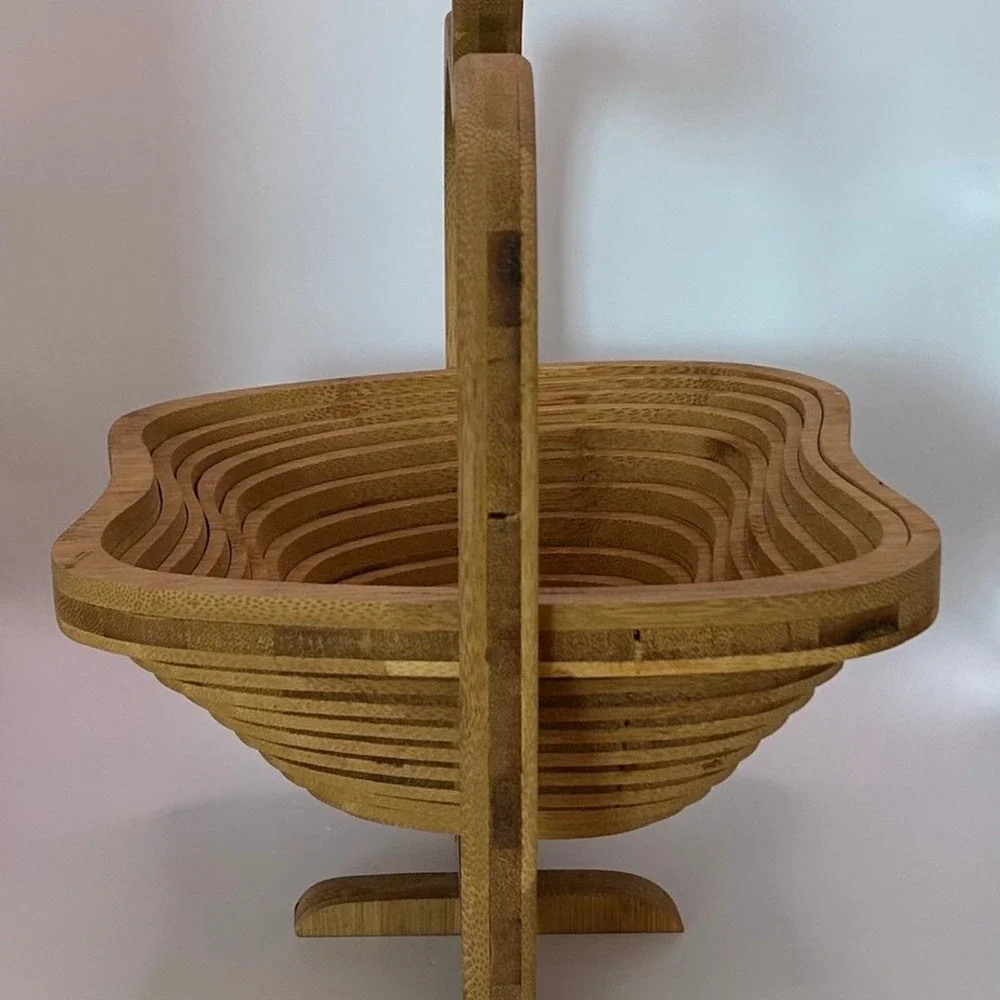 Wooden Collapsible Basket